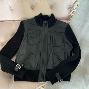 Black 100% real leather jacket